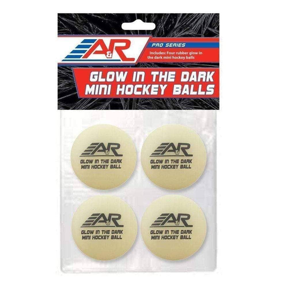 A&R Glow in the Dark Mini Balls 4 Pack - Pucks & Balls